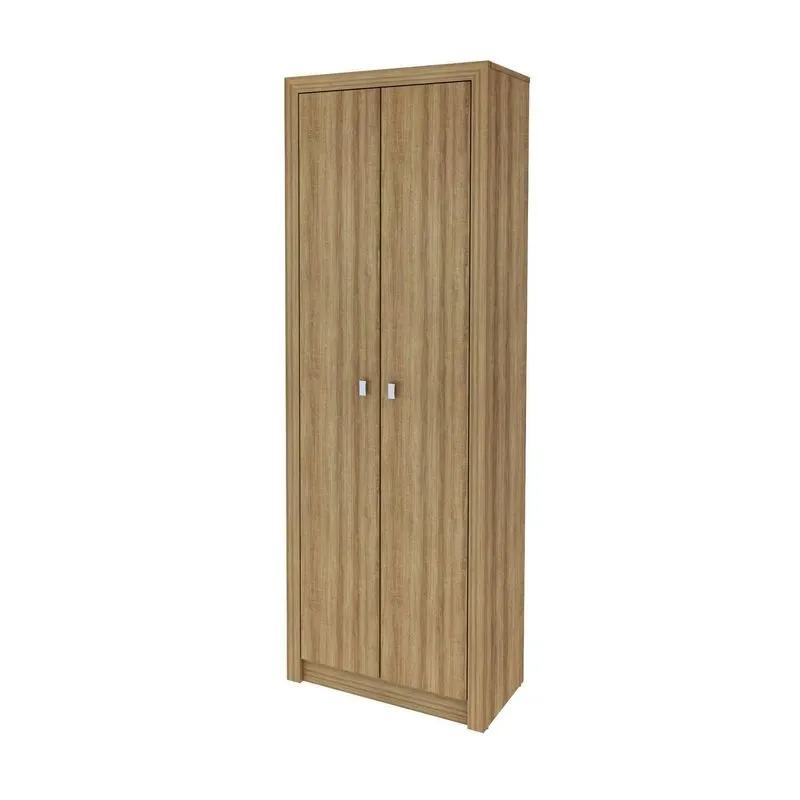 Armário Multiuso 60cm Com 2 Portas E 5 Prateleiras Am Marrom/amêndoa Amêndoa