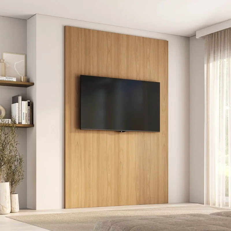 Painel Liso para TV 65 Polegadas Planejado 160x230cm Aruá CabeCasa MadeiraOriginals Marrom/Jatobá Jatoba