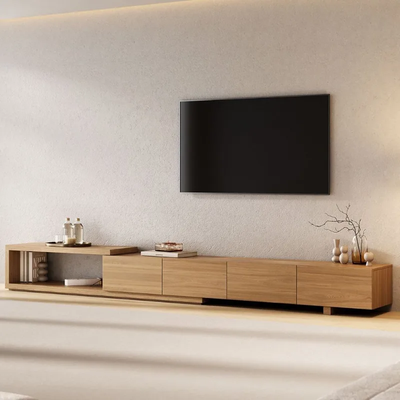 Rack Extensível TV até 75 Polegadas Planejado 304cm Aruá CabeCasa MadeiraOriginals Marrom Jatobá Jatoba