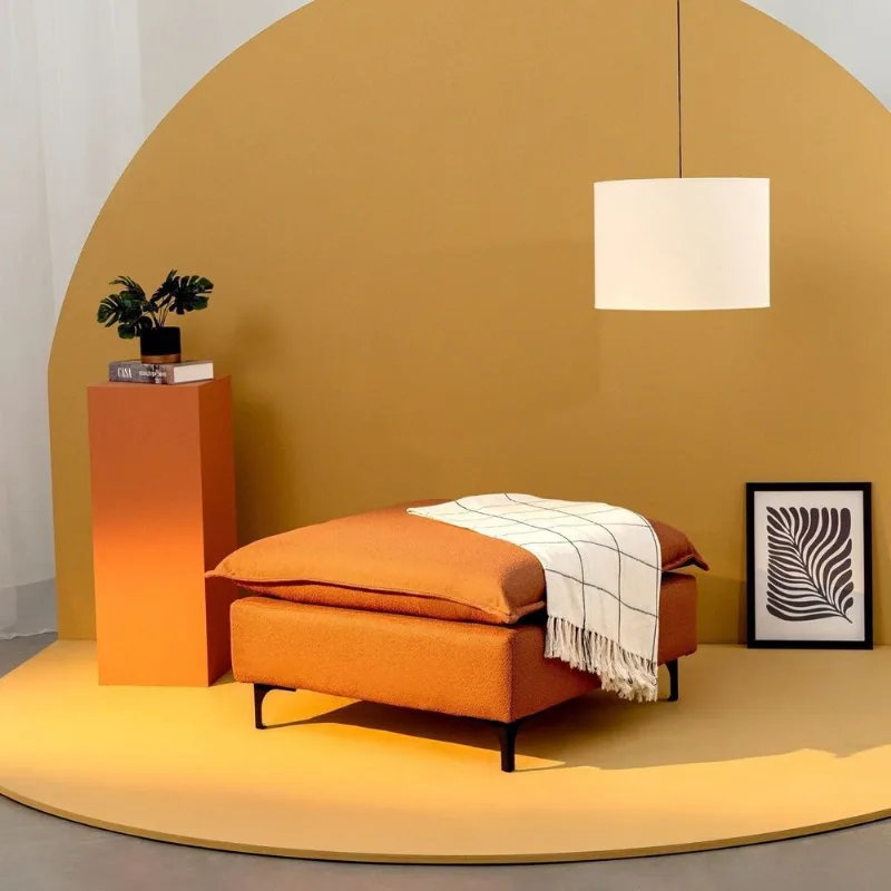 Puff Modular com Pé Metal Sôma CabeCasa MadeiraOriginals Mocha Mousse