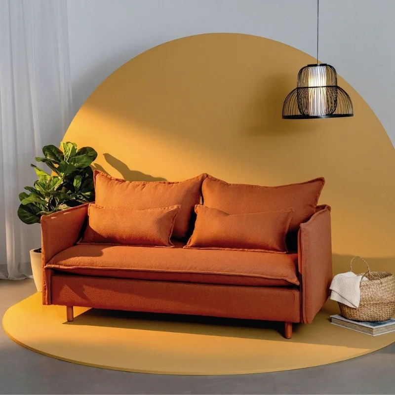 Sofá Modular 2 Lugares Pé Madeira Sôma CabeCasa MadeiraOriginals Mocha Mousse