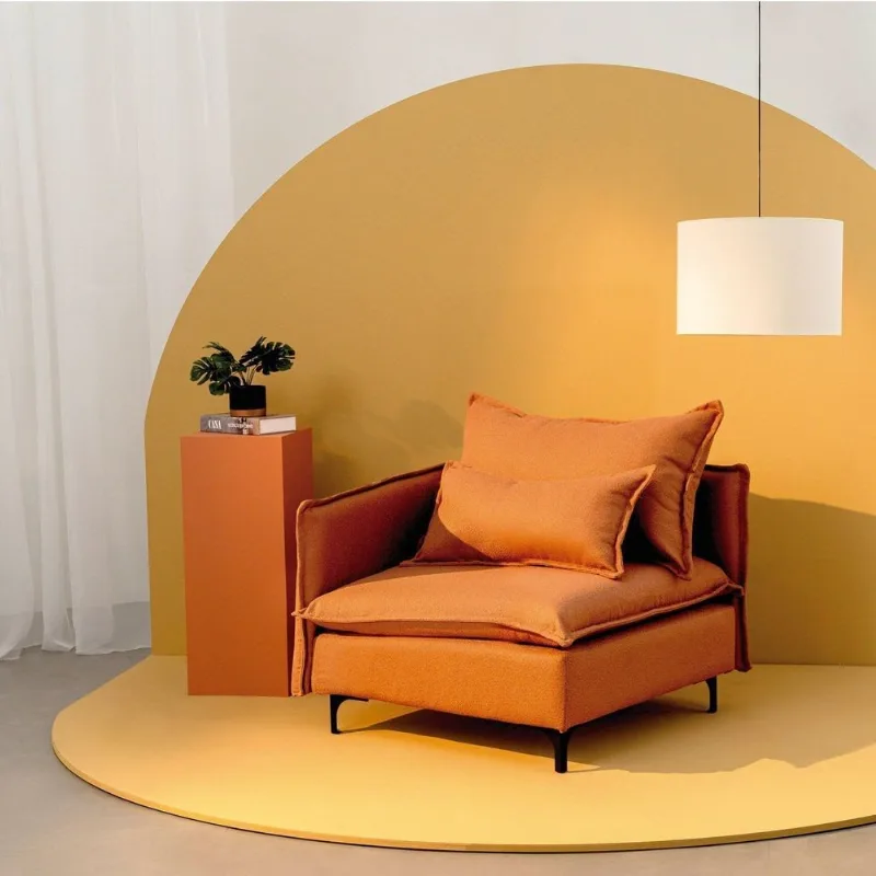 Sofá Modular Braço Lateral com Pé Metal Sôma CabeCasa MadeiraOriginals Mocha Mousse