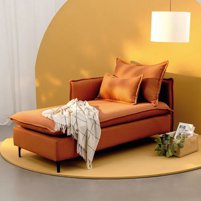 Sofá Modular Chaise Braço Lateral com Pé Metal Sôma CabeCasa MadeiraOriginals Mocha Mousse