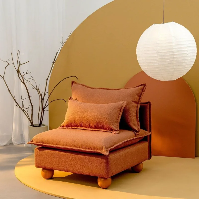 Sofá Modular com Encosto Pé Bolinha Sôma CabeCasa MadeiraOriginals Marrom Mocha Mousse Mocha Mousse