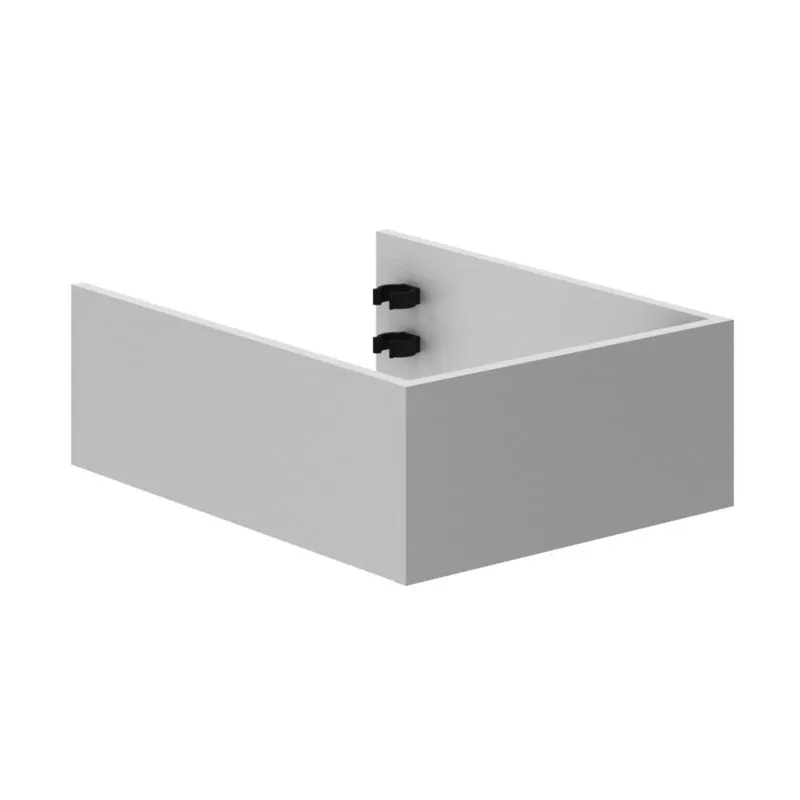 Conjunto Rodapé 17cm X 40cm Mdf Grazi Branco