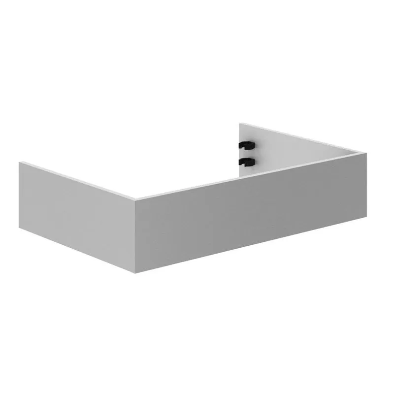 Conjunto Rodapé 17cm X 80cm Mdf Grazi Branco