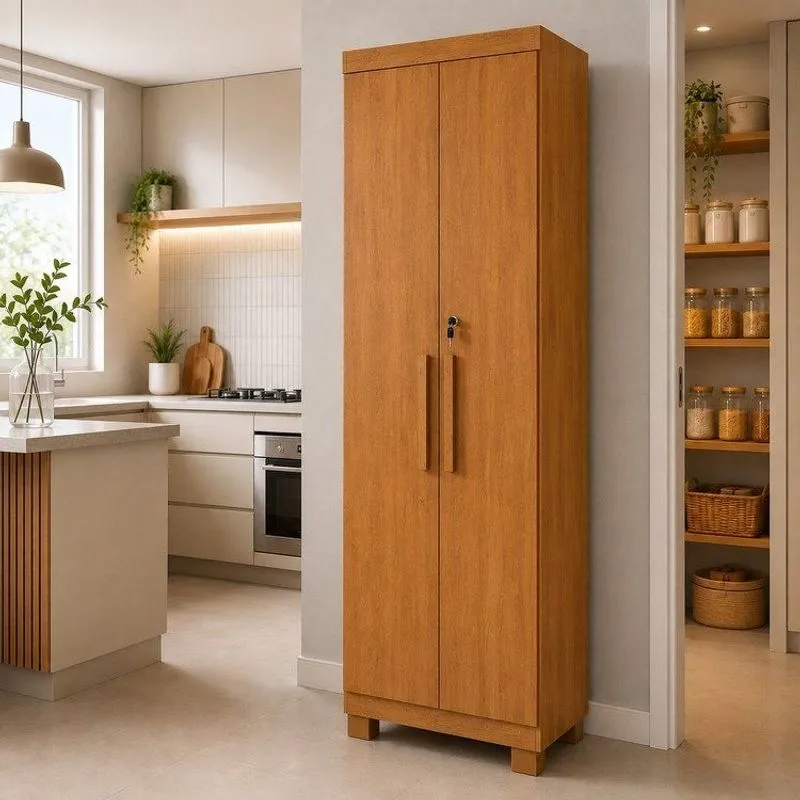 Armário Multiuso 2 Portas Com Chave 100% Mdf Toronto Yescasa Cinamomo Cinamomo