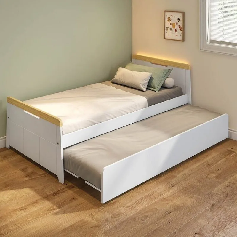 Bicama com LED na Cabeceira Petit Casatema Branco/Mel Branco/Mel