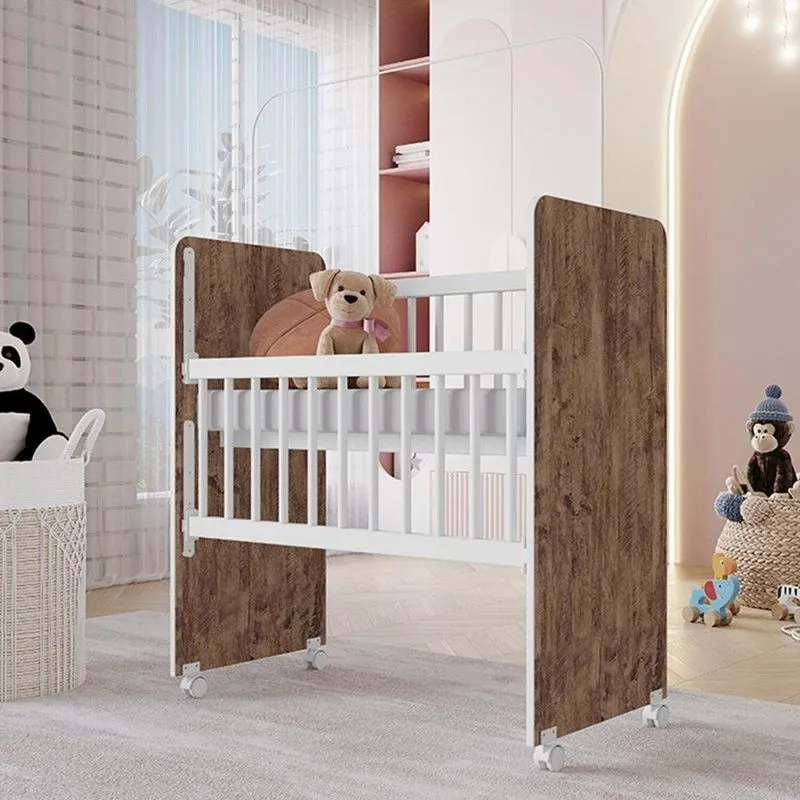 Mini Berço Grade Removível Com Colchão New Baby Branco