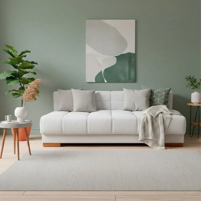 Sofá Modular 2 Lugares Para Sala De Estar Aston Cinza Claro