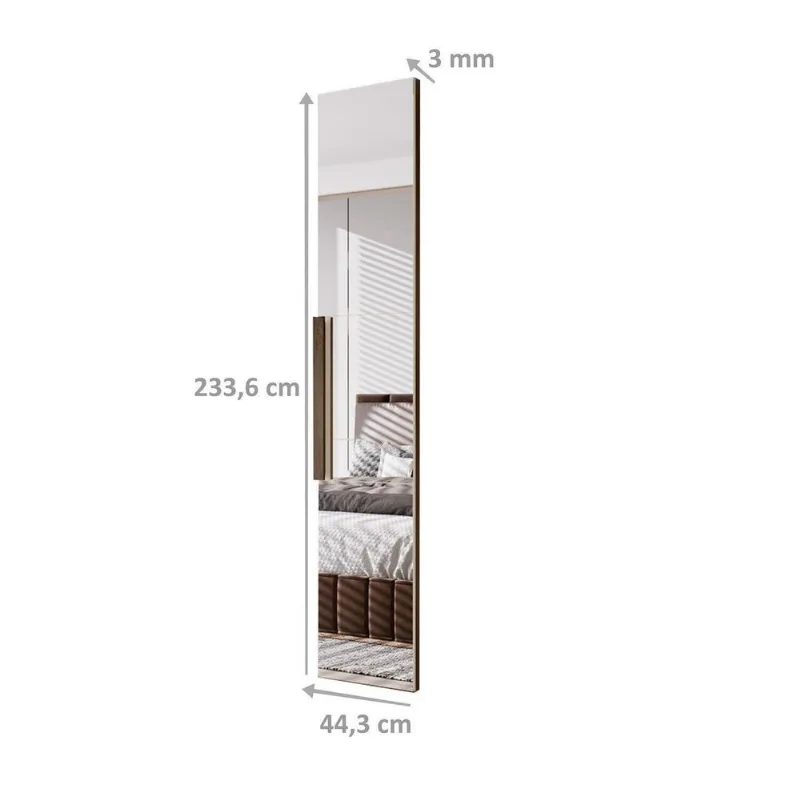 Espelho Para Guarda-roupa 233,6cm Munique Transparente Transparente