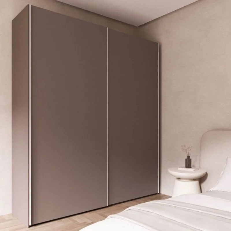 Guarda Roupa Planejado 100% MDF 2 Portas de Correr Orion CabeCasa MadeiraOriginals Marrom Mocha