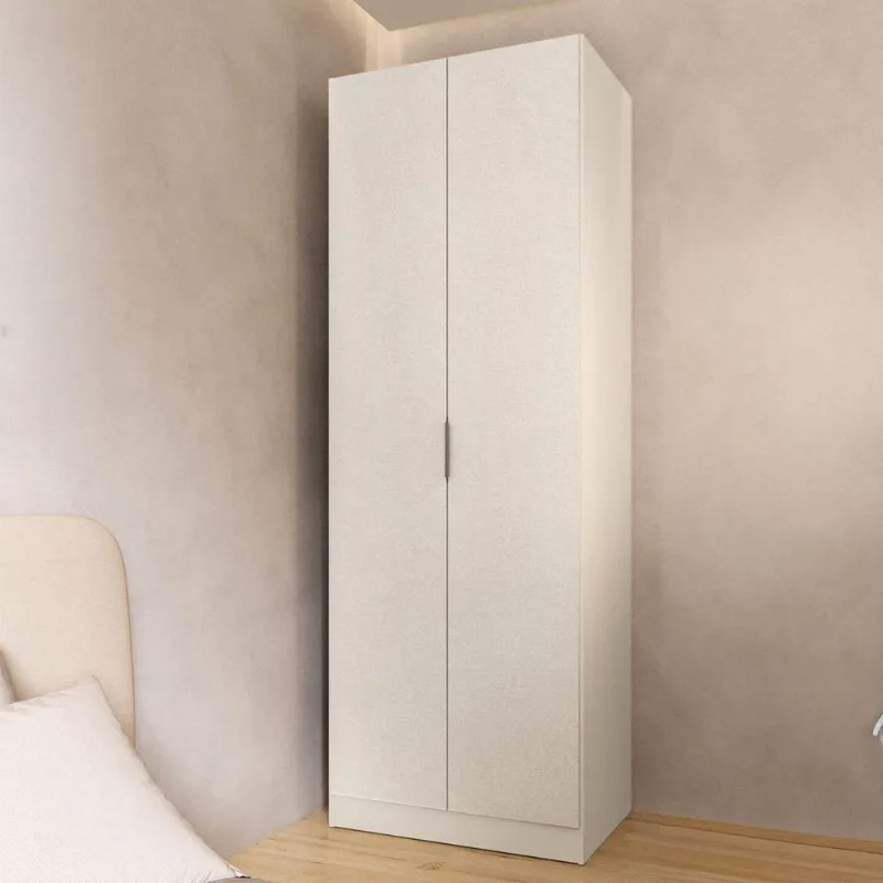 Guarda Roupa Planejado 100% MDF 2 Portas Orion CabeCasa MadeiraOriginals Bege/Aveia/Linho Aveia/Linho