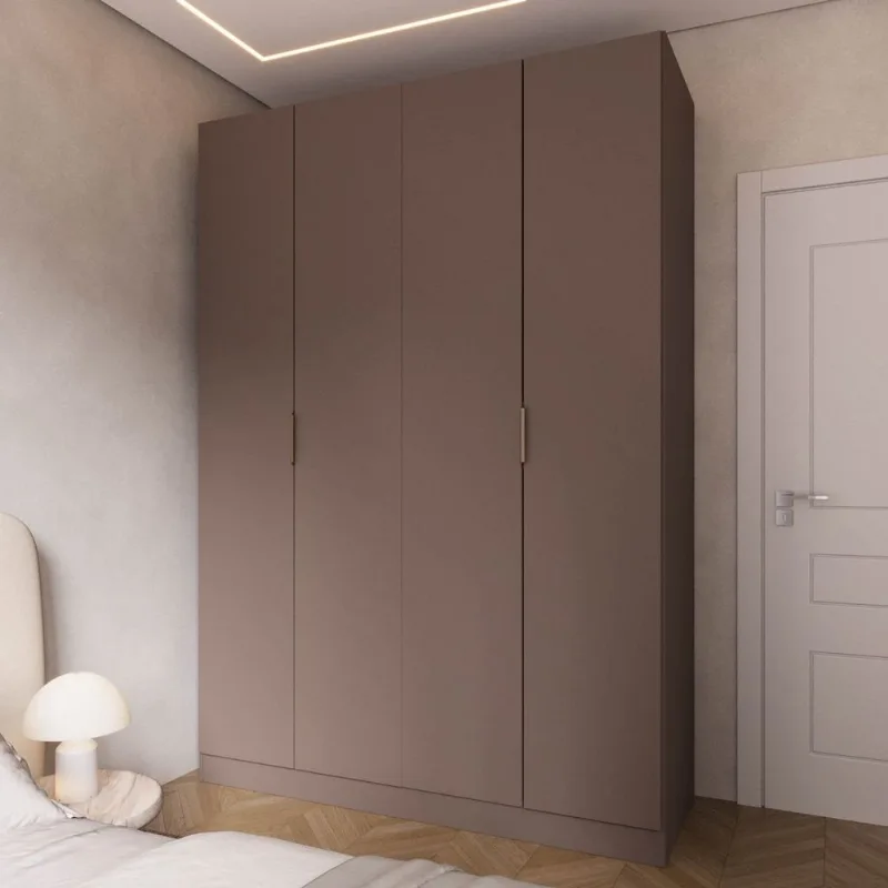 Guarda Roupa Planejado 100% MDF 4 Portas Orion CabeCasa MadeiraOriginals Marrom/Mocha Mocha