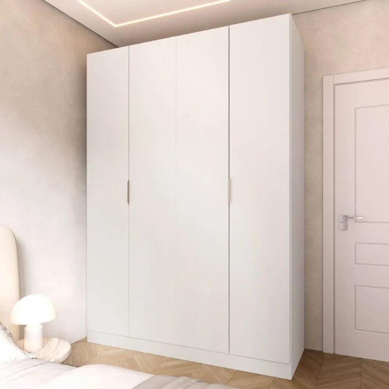 Guarda Roupa Planejado 100% MDF 4 Portas Orion CabeCasa MadeiraOriginals Bege/Aveia Aveia