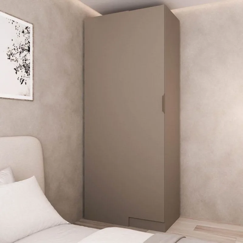 Guarda Roupa Planejado 100% MDF de Canto Linear Orion CabeCasa MadeiraOriginals Marrom Mocha