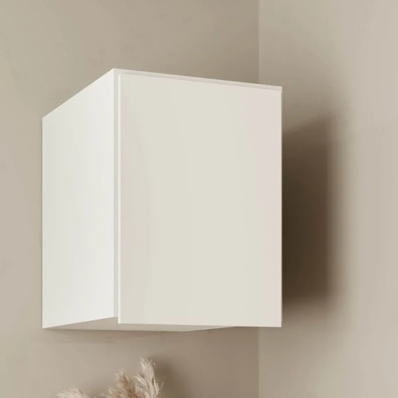 Ponte Mesa de Cabeceira Planejada 100% MDF 1 Porta Orion CabeCasa MadeiraOriginals Bege/Aveia Aveia