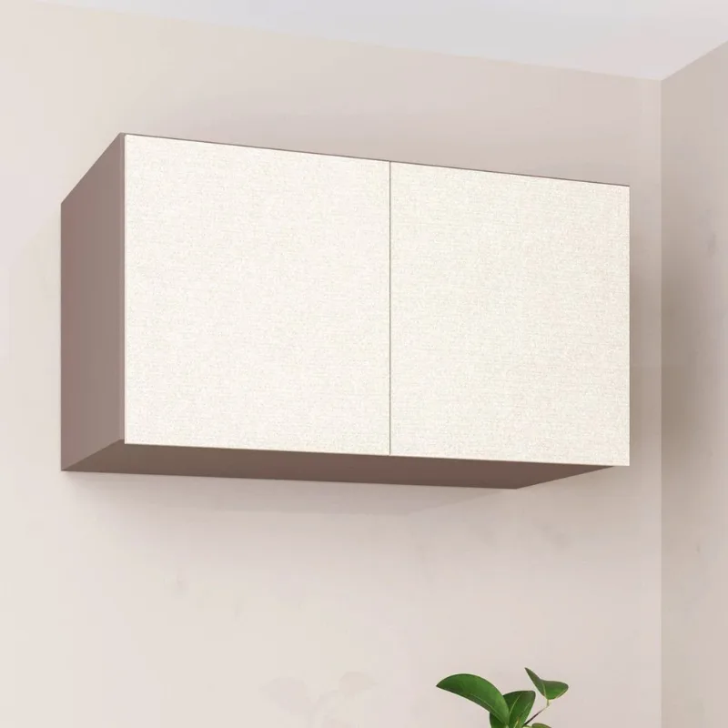 Ponte Planejada Solteiro 100% MDF 2 Portas Orion CabeCasa MadeiraOriginals Marrom/Mocha/Linho Mocha/Linho