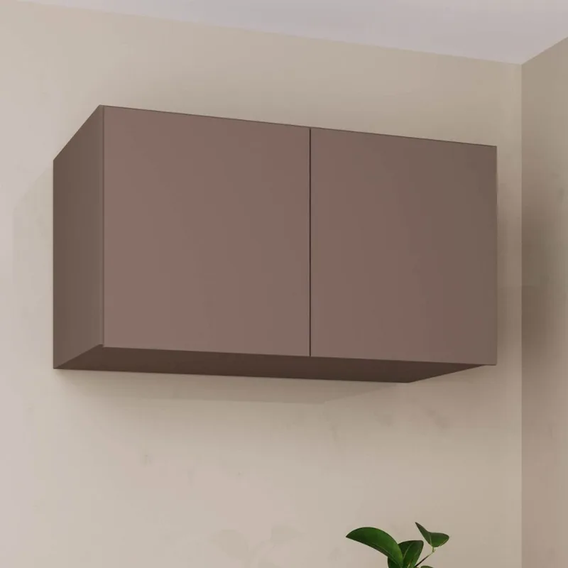 Módulo Planejado Ponte Solteiro para Guarda Roupa 100% MDF 2 Portas Orion CabeCasa MadeiraOriginals Marrom/Mocha Mocha