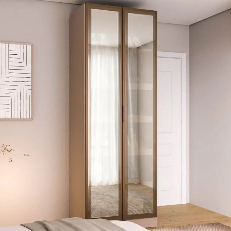 Sapateira Planejada 100% MDF 2 Portas Reflecta Orion CabeCasa MadeiraOriginals Marrom Mocha/Reflecta