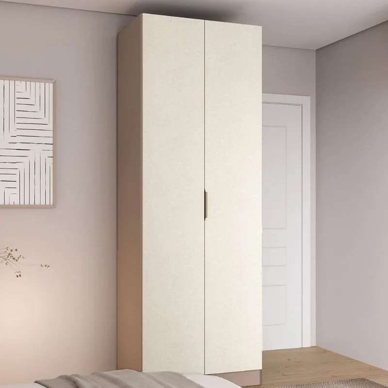 Sapateira Planejada 100% MDF 2 Portas Orion CabeCasa MadeiraOriginals Marrom Mocha/Linho