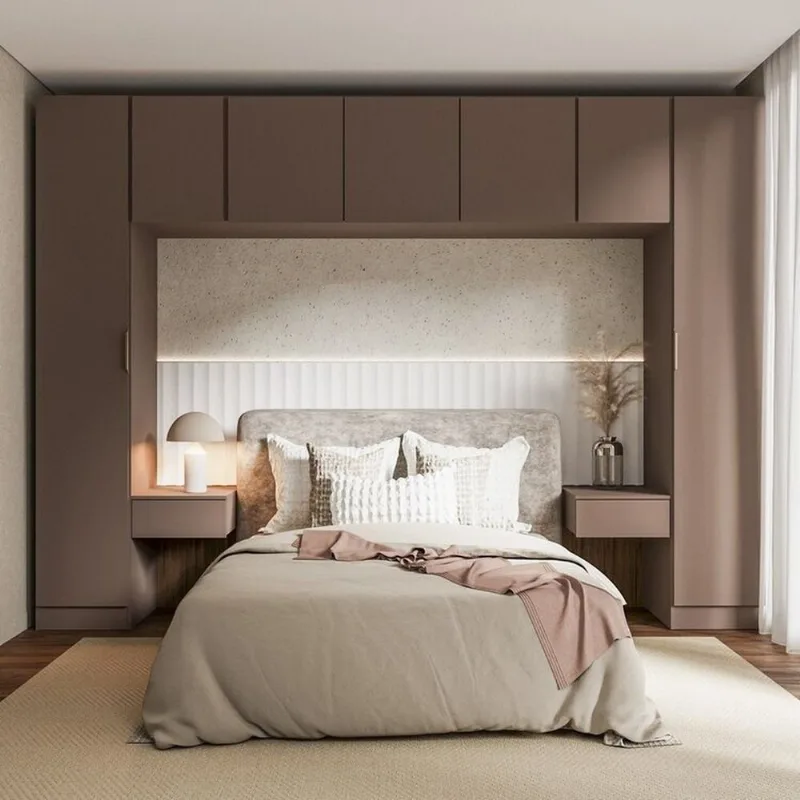 Guarda-Roupa Planejado 7 Peças com 7 Portas Orion CabeCasa MadeiraOriginals Marrom/Mocha Mocha