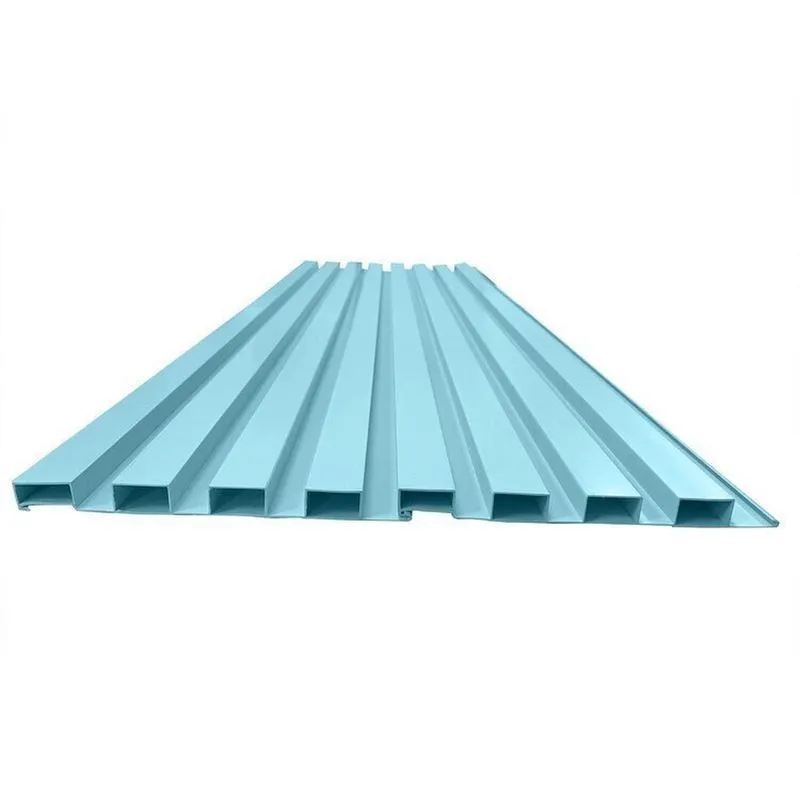 Painel Ripado Em Placa 100x0,15cm 6,3m² Pvc + 12 Cantoneiras Azul