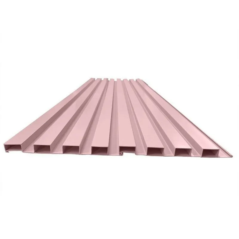 Painel Ripado Em Placa 100x0,15cm 10,5m² Pvc E 20 Cantoneiras Rosa