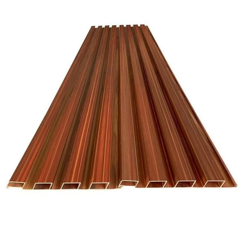 Painel Ripado Em Placa 100x0,15cm 10,5m² Pvc + 20 Cantoneiras Vermelho