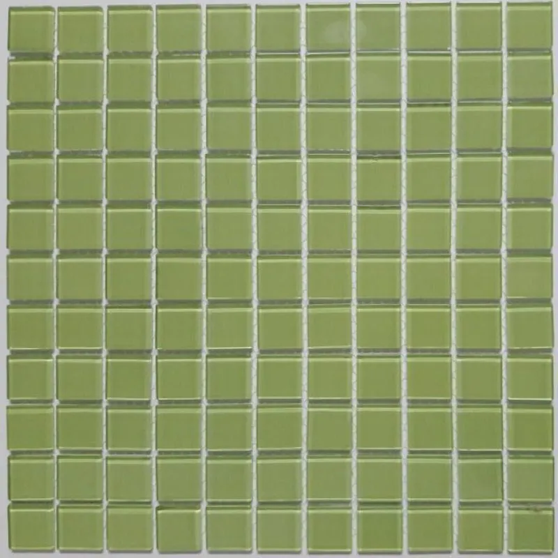 Kit 1m² Pastilha De Vidro E Cristal 30cm X 30cm Verde