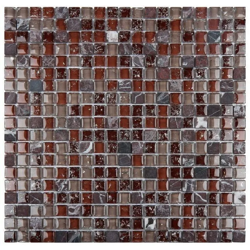 Kit 1m² Pastilha De Vidro E Mesclada 30cm X 30cm Roxo