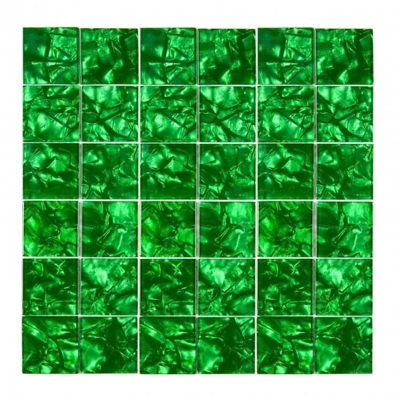 Kit 1m² Pastilha De Vidro Mesclada 30cm X 30cm Verde