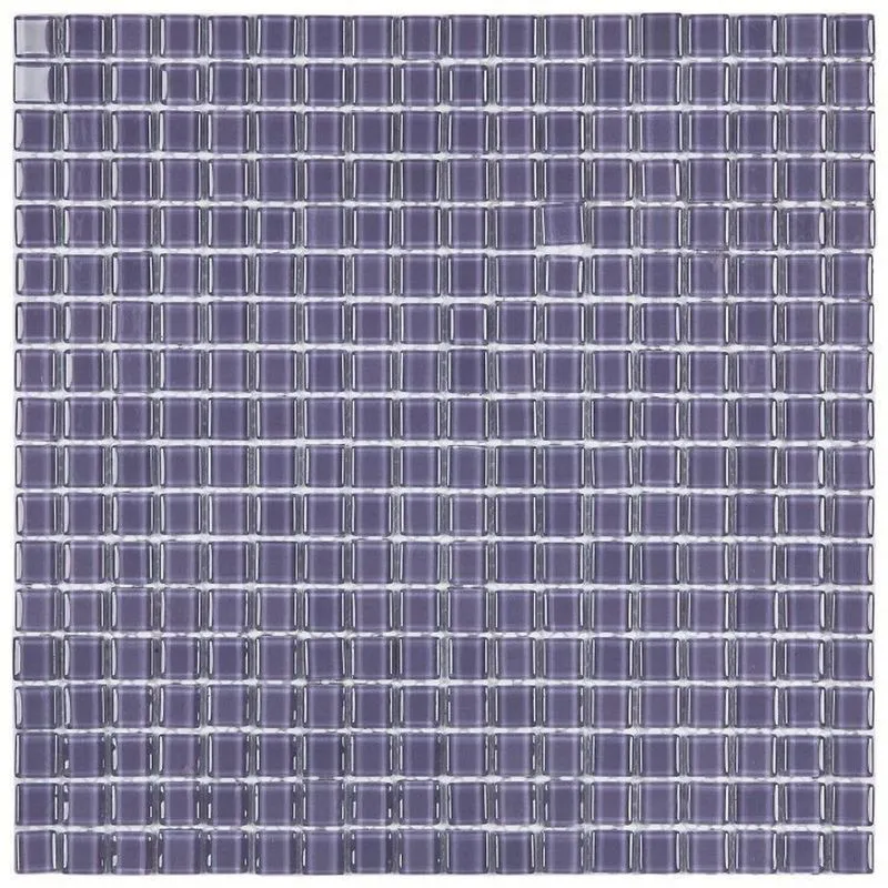 Kit 1m² Pastilha De Vidro Cristal 30cm X 30cm Roxa