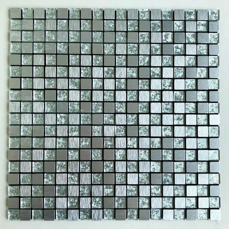 Kit 1m² Pastilha Autocolante De Metal 30cm X 30cm Prata