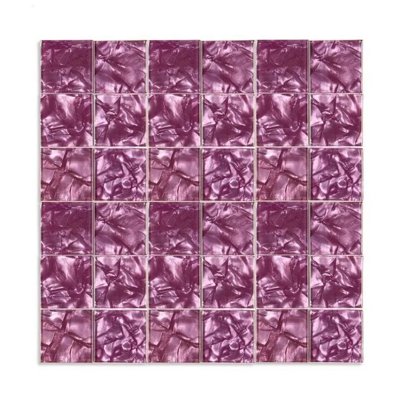 Kit 1m² Pastilha De Vidro Silk 30cm X 30cm Lilás