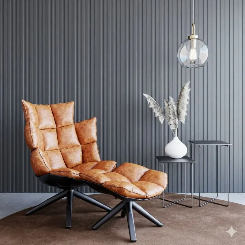 Painel Ripado Em Placa 10,5 X 270cm 5,60m² Mdf Castanho