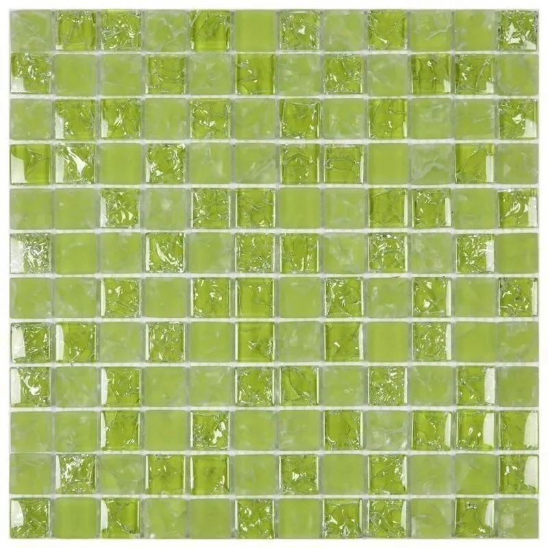 Kit 1m² Pastilha De Vidro Ice 30cm X 30cm Verde