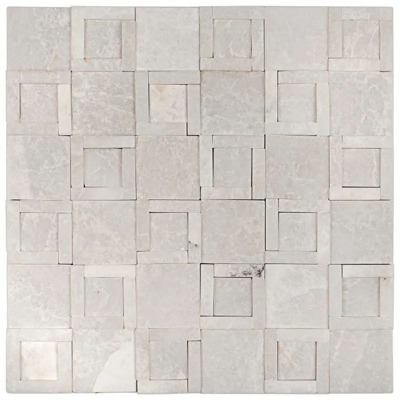 Kit 1m² Pastilha De Vidro Mesclada 30cm X 30cm Branco Especial