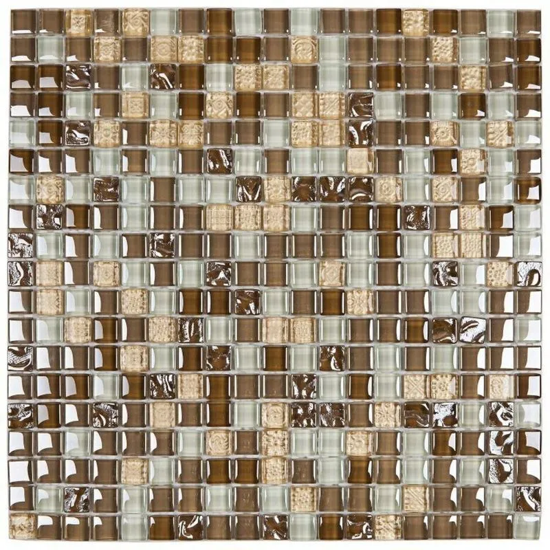 Kit 1m² Pastilha De Vidro Galliano 30cm X 30cm Bege