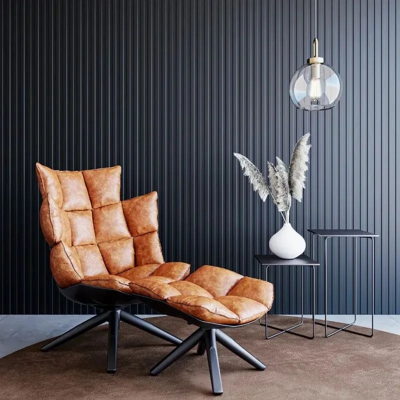 Painel Ripado Em Placa 10,5 X 270cm 2,80m² Mdf Cinza