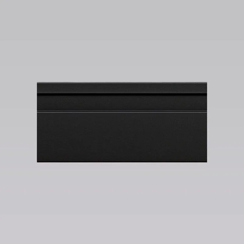 Kit 40m Linear Rodapé Pvc Edge Preto Frisado 7cm X 15mm X 2m Preto