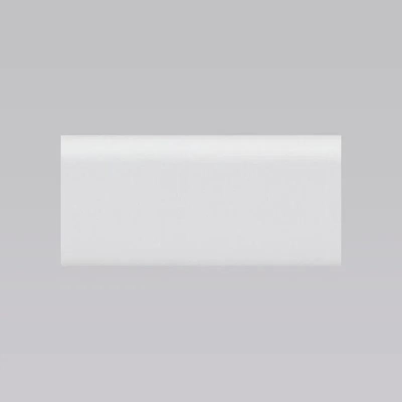 Kit 40m Linear Rodapé Pvc Edge Branco Boleado 27cm X 13mm X 2m Arkhé Branco