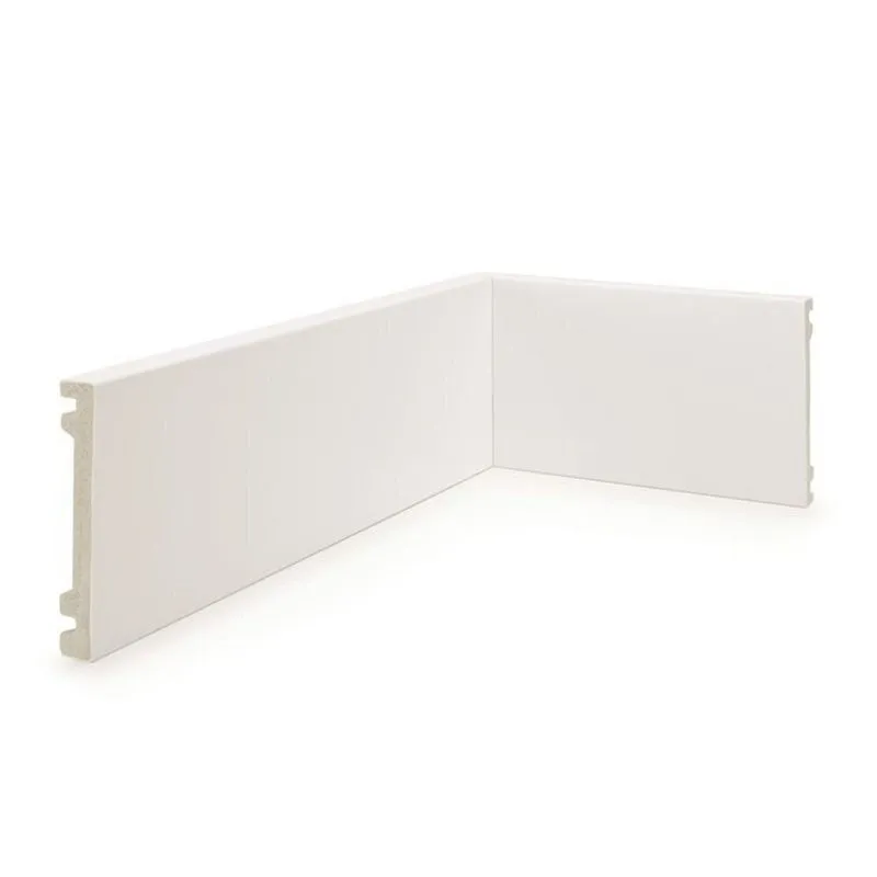 Kit 36m Linear Rodapé Alizar De Poliestireno 10cm X 1,5cmm X 240cm Liso Nfr Branco