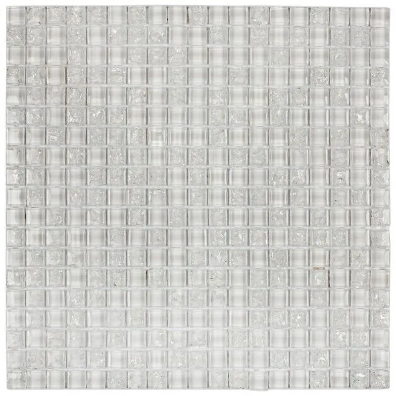 Kit 1m² Pastilha De Vidro Galliano 30cm X 30cm Branco