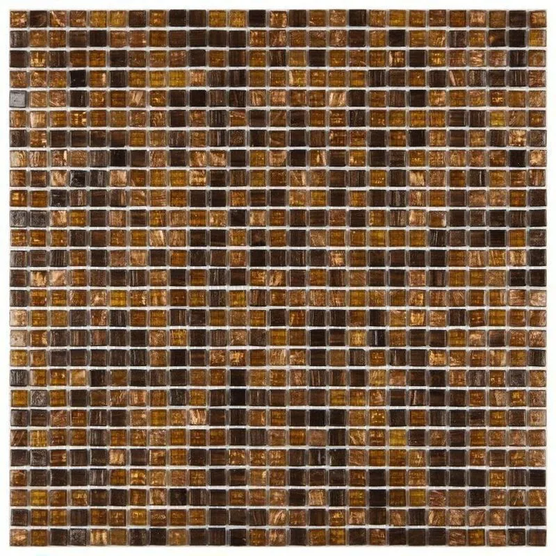 Kit 1m² Pastilha De Vidro E Mesclada 30cm X 30cm Miscelânea Marrom