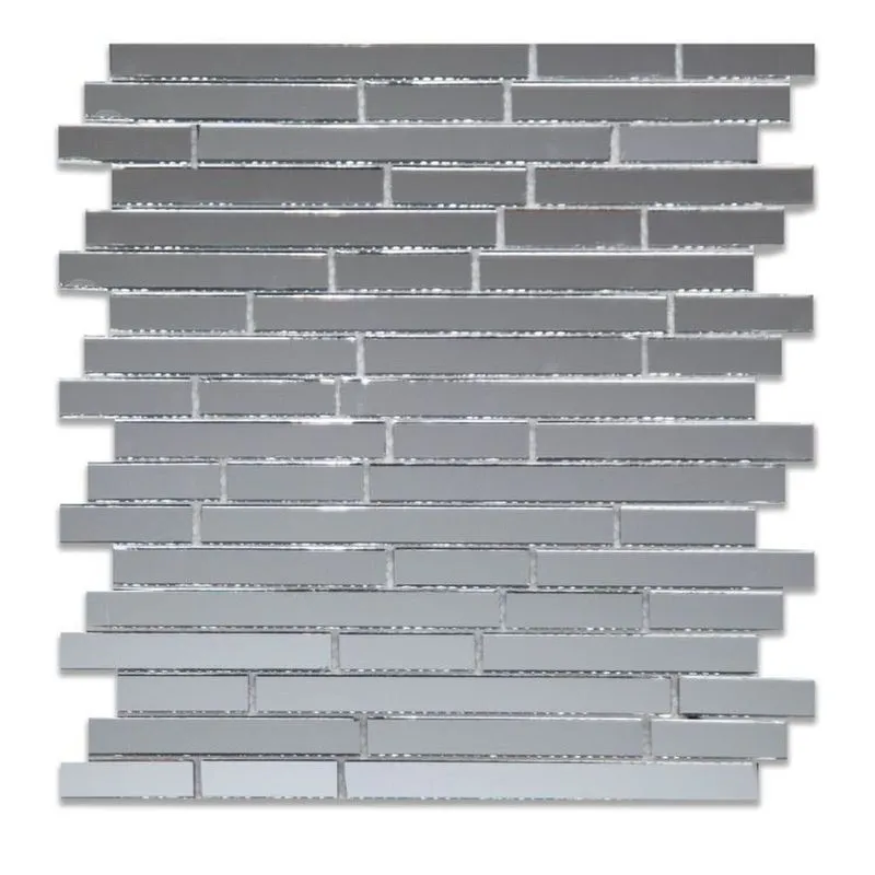 Kit 1m² Pastilha De Vidro Espelhado 29cm X 29cm Grey
