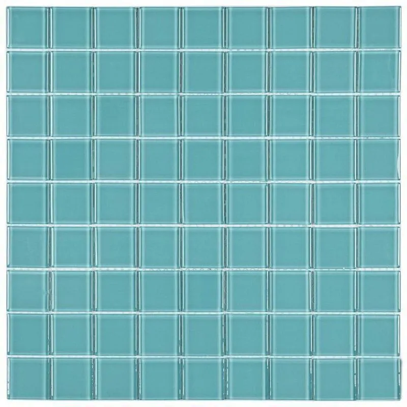 Kit 1m² Pastilha De Vidro Cristal 29cm X 29cm Verde Médio