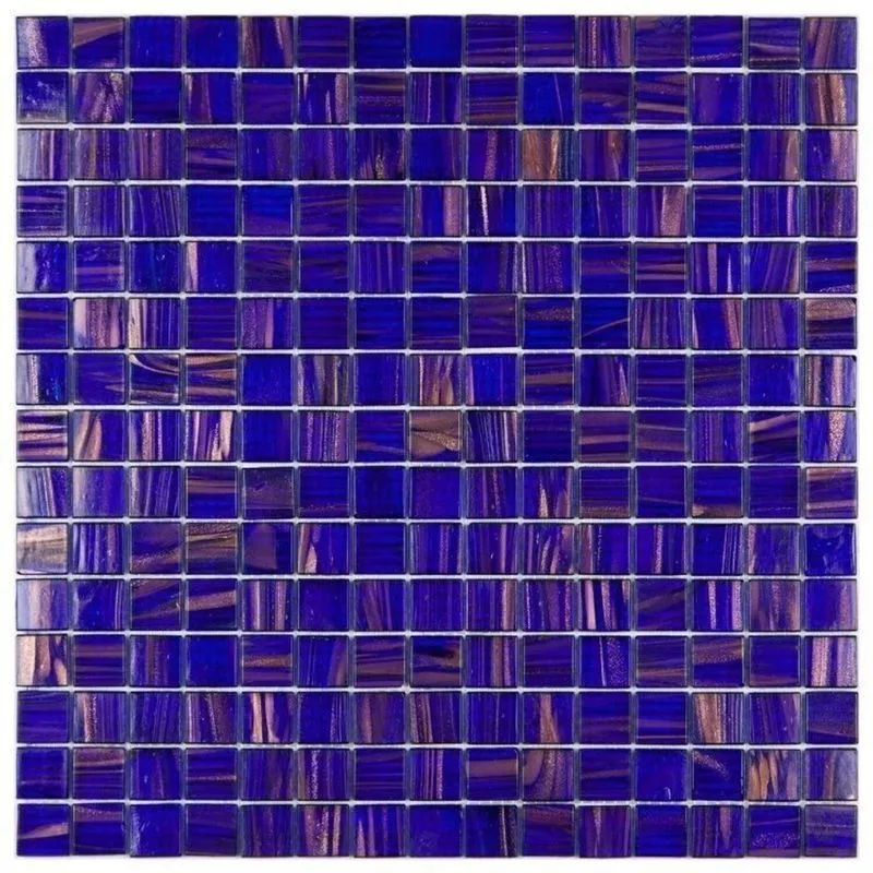 Kit 1m² Pastilha De Vidro 31cm X 31cm Azul Cobalto