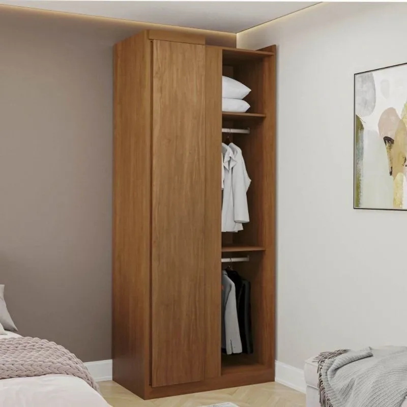 Guarda-Roupa Planejado Canto Linear Arani CabeCasa MadeiraOriginals Marrom/Cinamomo Cinamomo