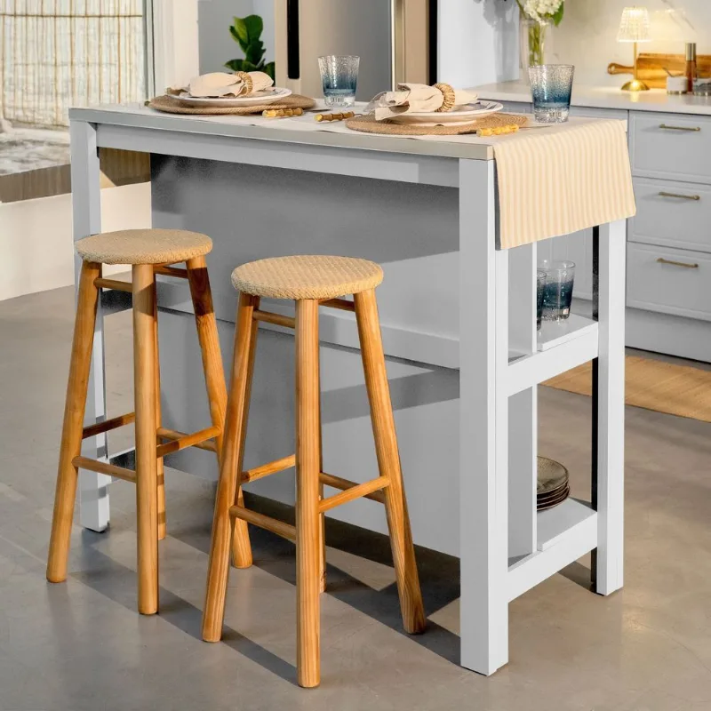 Ilha Gourmet Planejada Marselha CabeCasa MadeiraOriginals Branco/Calcare Branco/Calcare